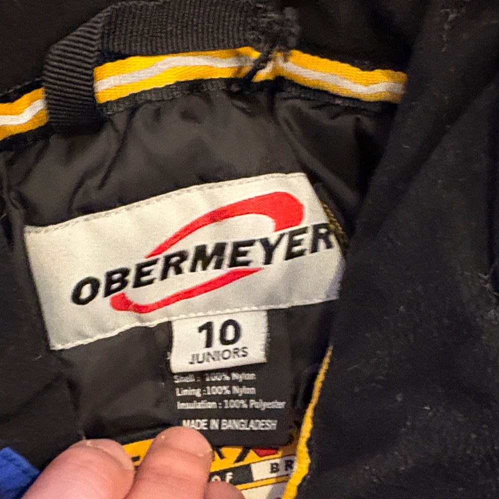 Obermeyer Black and Yellow Junior Jacket